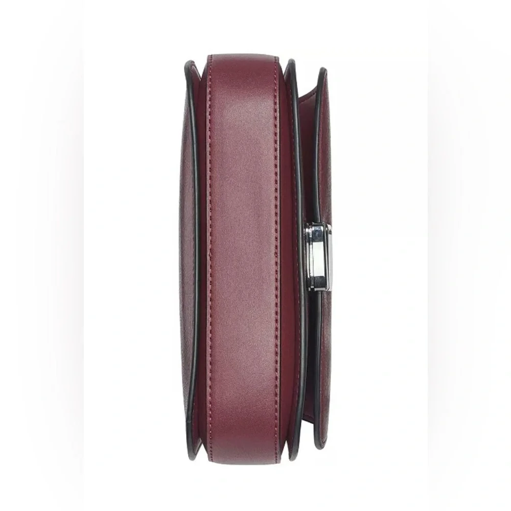 Calvin Klein Red Baguette Shoulder Bag Y2K Minimalist Clasp Small Purse - Picture 9 of 11
